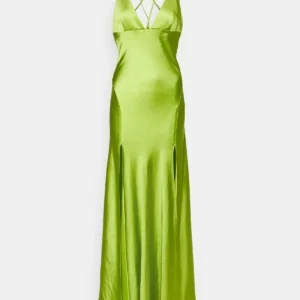 Limonkowa sukienka Pinko