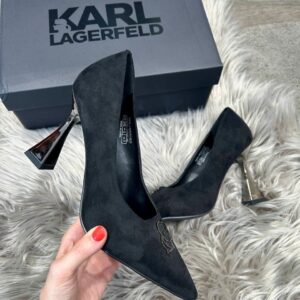 Czarne szpilki Karl Lagerfeld