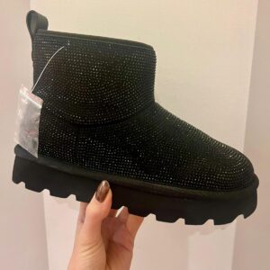 Czarne śniegowce cyrkonie Michael Kors