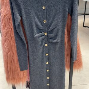 Wełniana szara sukienka Pinko