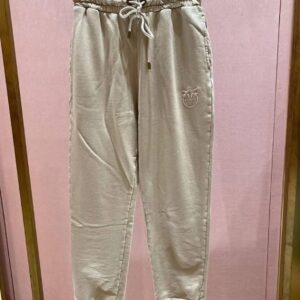 Beżowe spodnie dresowe Pinko