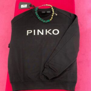 Czarna bluza Pinko z łańcuszkiem