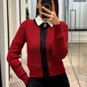 Czerwony sweter Karl Lagerfeld