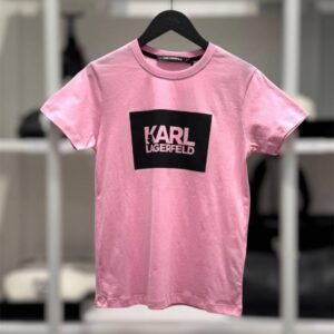 Różowy t-shirt Karl Lagerfeld