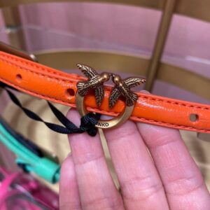 Pomarańczowy pasek Pinko 1cm