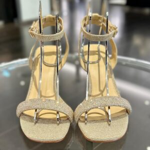 Złote sandałki szpilki Michael Kors