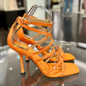 Pomarańczowe sandałki szpilki Michael Kors