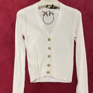 Biały sweter kardigan Pinko