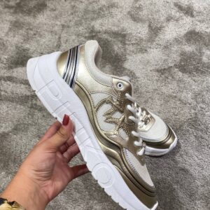 Złote sneakersy Pinko Glammy
