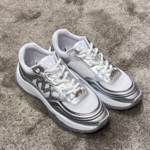 Srebrne sneakersy Pinko Glammy