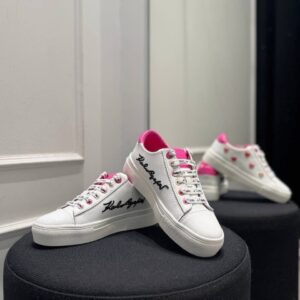 Biało różowe sneakersy Karl Lagerfeld