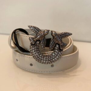 Biały pasek Pinko cyrkonie