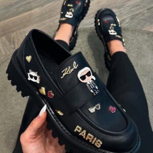 Czarne mokasyny Karl