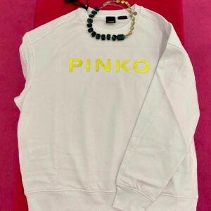 Biała bluza Pinko z łańcuszkiem