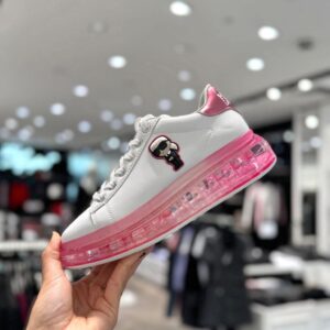 Sneakersy Karl różowa podeszwa