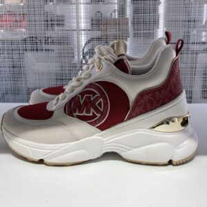 Biało czerwone sneakersy Michael Kors