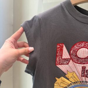 Szara koszulka Marrakech Pinko